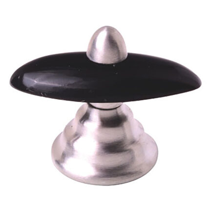 Mood 001 in black horn and pewter cabinet knob
