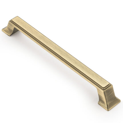 Caspian Antique Brass Square and Straight Cabinet Handle