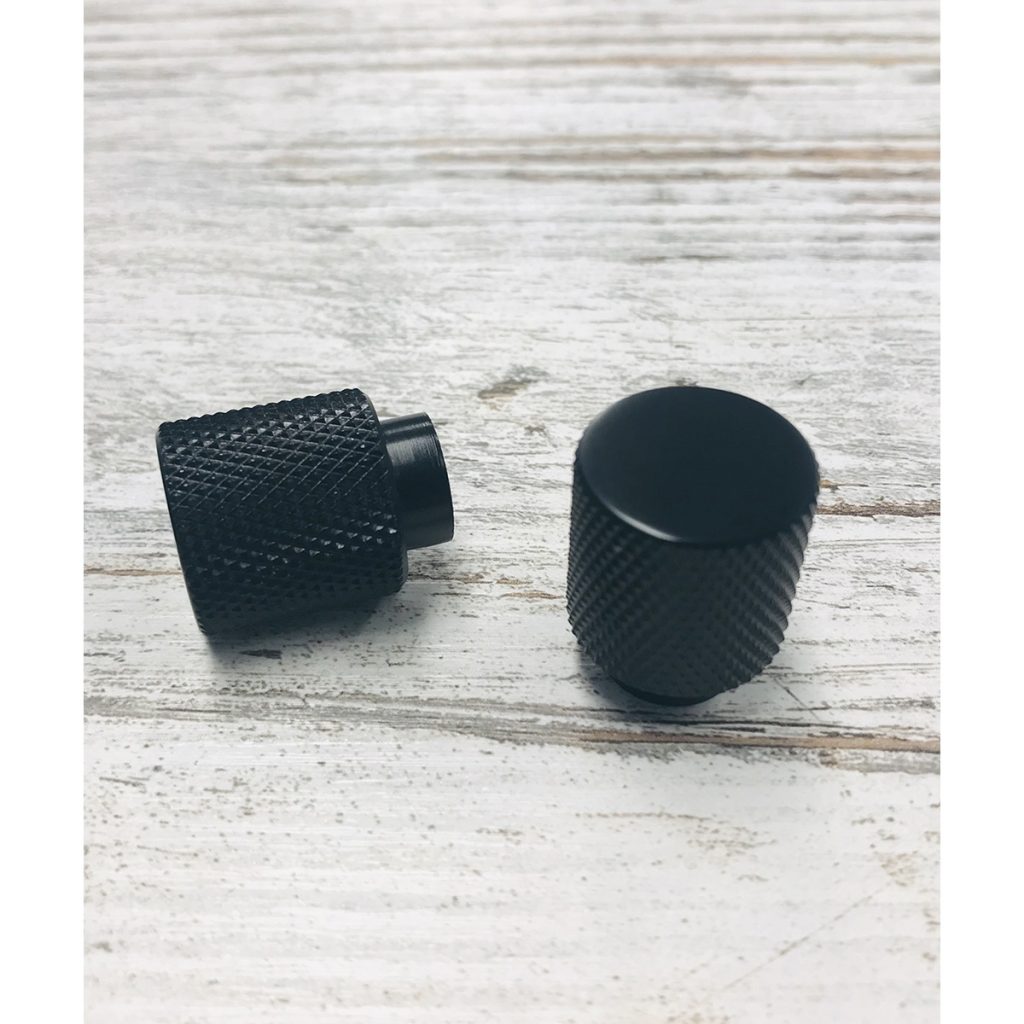 Kinama Cabinet Knob Knurled Black - Round Knob