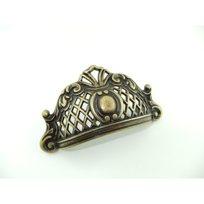 Mary Cup Pull Antique Brass - Modern Curved Pull Handle