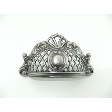 Mary Cup Pull Pewter - modern shape cabinet handle