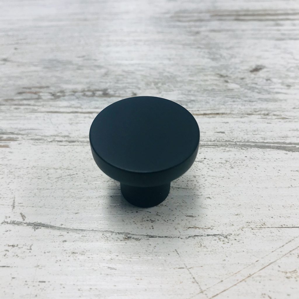 Picasso Metal Cabinet Knob Matt Black Round