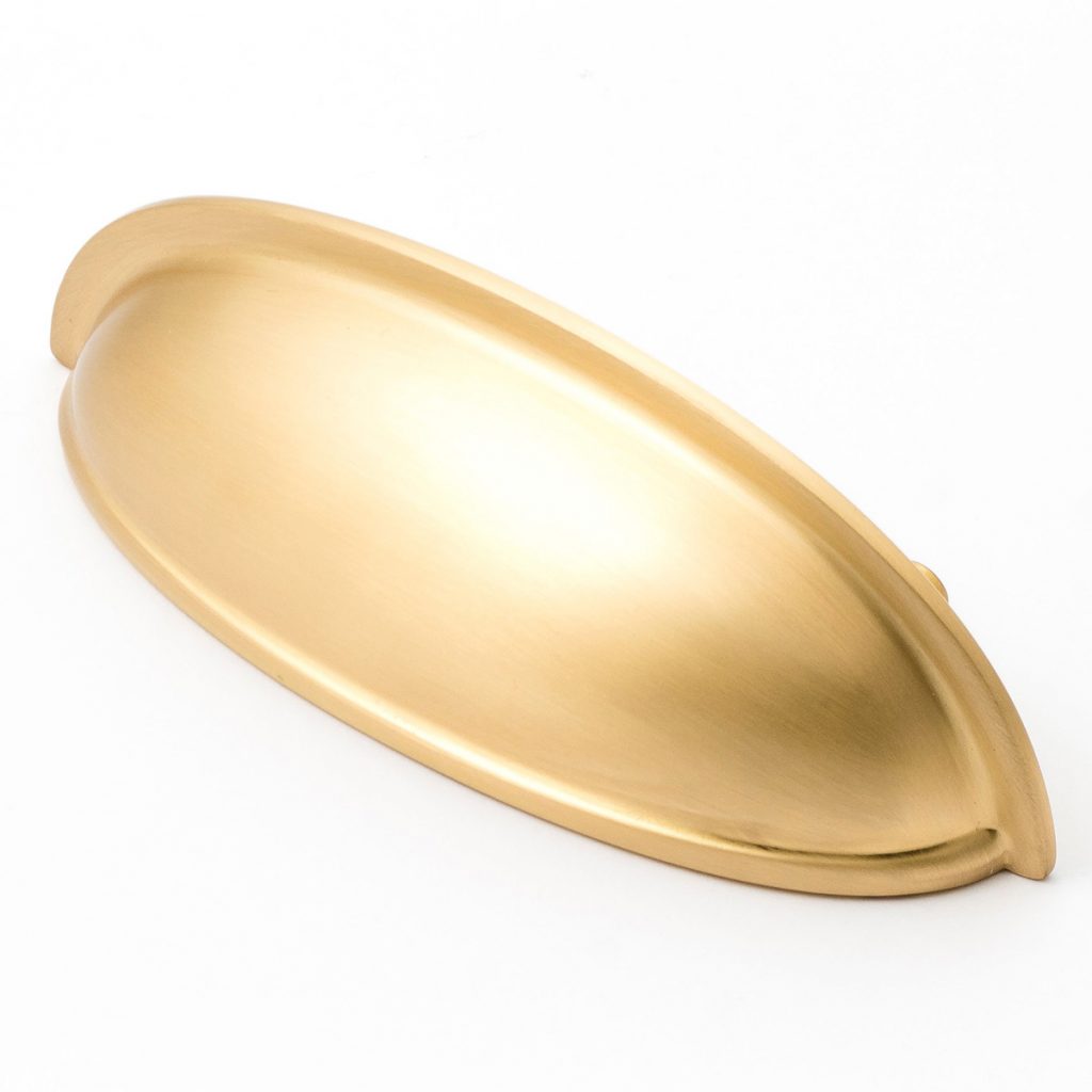 Khalessi Cabinet Cup Pull Satin Brass - Kitchen Drawer Pull