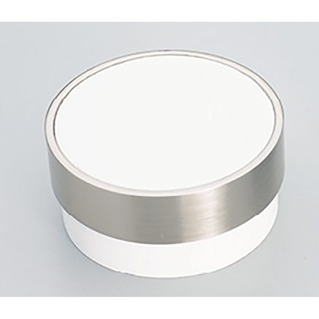 Rhegal Cabinet Knob White & Stainless - Round Knob