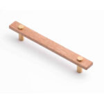 Castella Lenah Cabinet Handle Tas Oak & Brushed Gold - Timber Handle