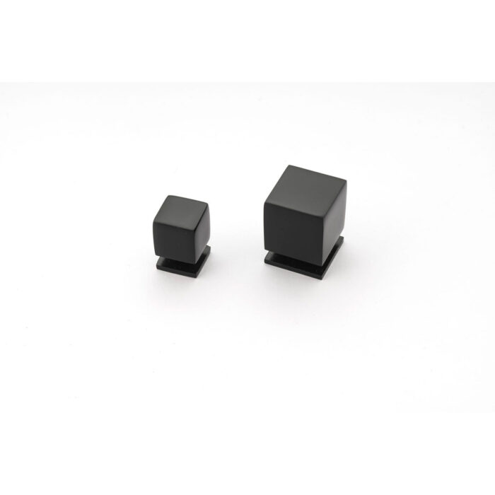 Geometric Cube Cabinet Knob Matt Black