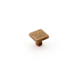 Castella Cast Square Cabinet Knob - Dark Bronze