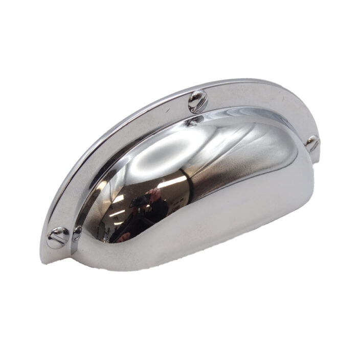 Brienne Cup Pull Polish Chrome Cabinet Handle