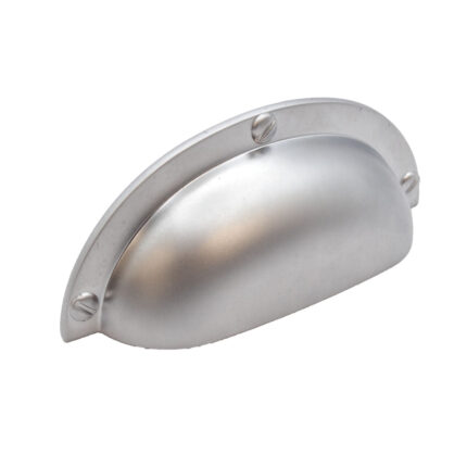 Brienne Satin Chrome Cup pull kitchen and cabinet handle