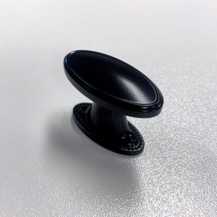 Milly black oval decorative kitchen cabinet knob
