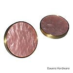 Pink and brass knob for dressers