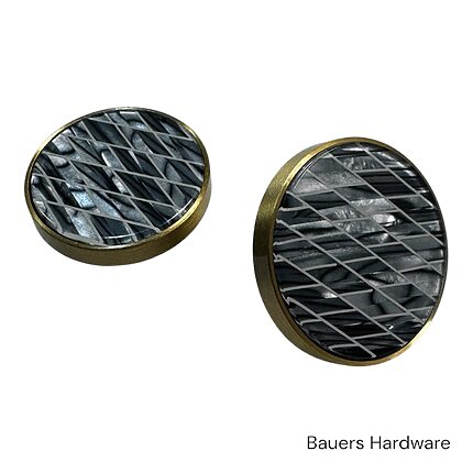 Sirius Grey & Brass Cabinet Knob