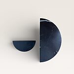 Black marble semicircle pulls for wardrobes