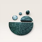 Green coloured handles and knobs for doors