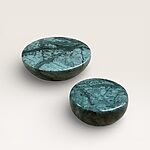 Green marble disc knob
