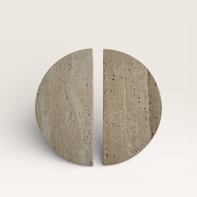 Large travertine pull handles