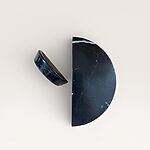 Marble half moon pull handles