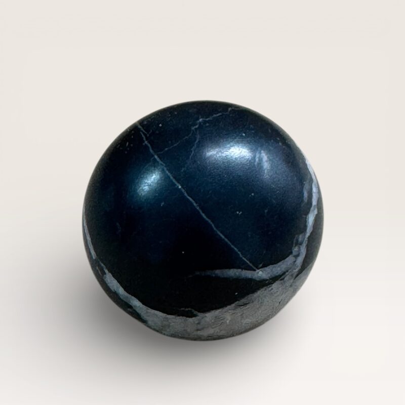 Round black marble knobs