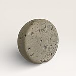 Travertine disc shaped knob for cabinets