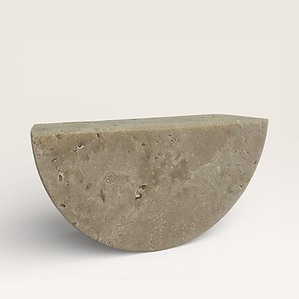 Travertine half moon pull