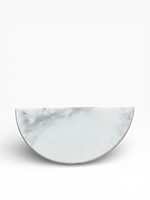 White marble half moon handle for kitchens