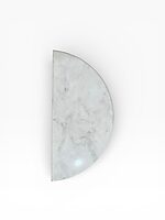 White marble half moon pull handle