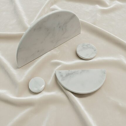 White marble handles and knobs