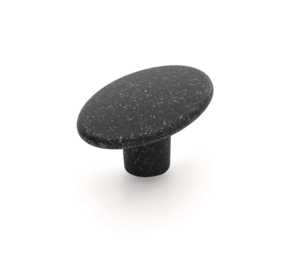 Century Oval knob Antique Black